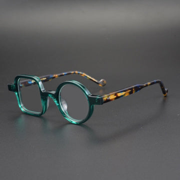 Timo Premium Series Retro Handmade Glasses Frame Geometric Frames Southood Green